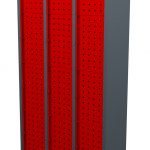 LOCKER 12 PUERTAS GRIS Y ROJO